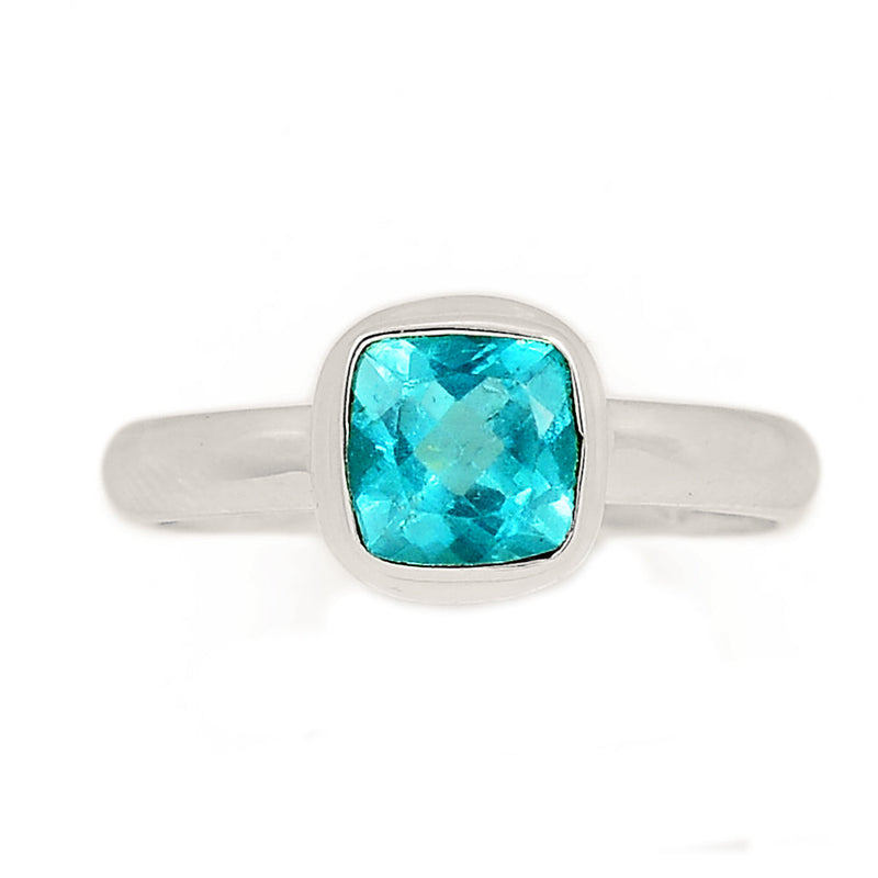 Neon Blue Apatite Faceted Ring - NBFR86