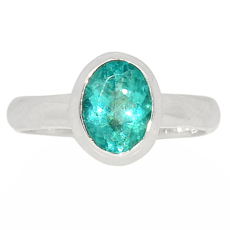 Neon Blue Apatite Faceted Ring - NBFR90