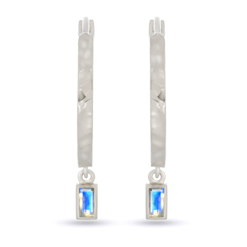 4*2 MM Octo - Rainbow Moonstone Earrings - ND-E102RMF Catalogue