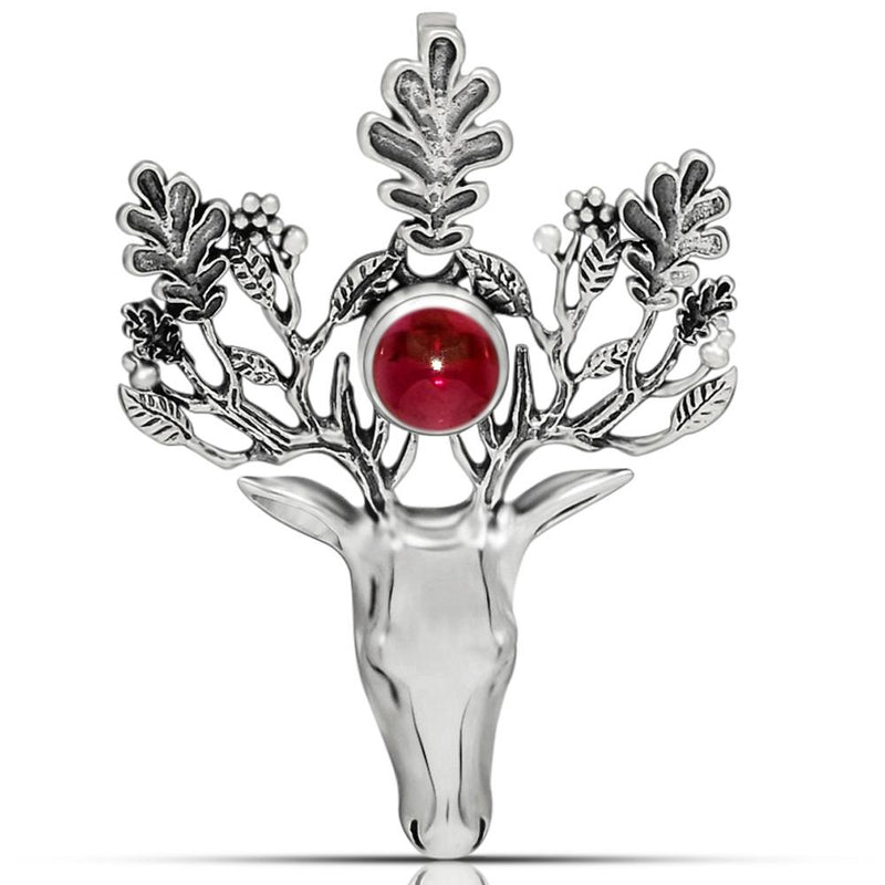5*5 MM Deer Face - Garnet Cabochon Jewelry Pendants ND-P1GC Catalogue