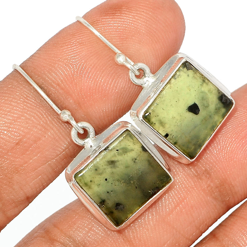 1.3" Nephrite Jade Earrings - NFZE324