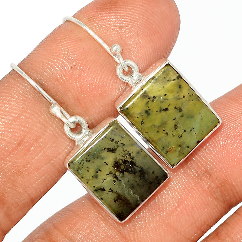 1.3" Nephrite Jade Earrings - NFZE332