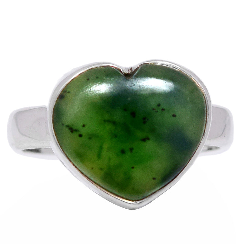 Heart - Nephrite Jade Ring - NFZR1059