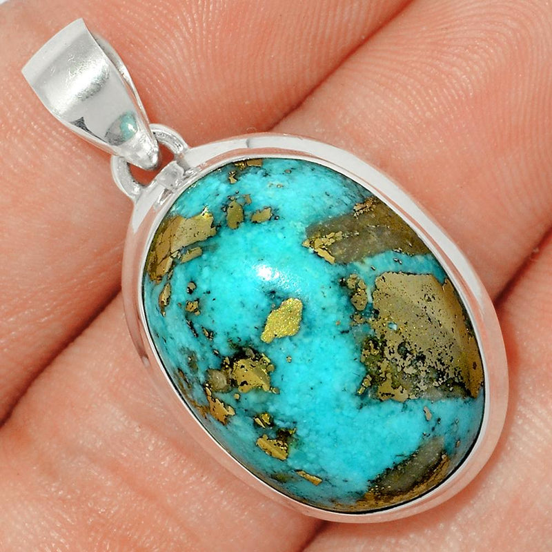 1.3" Nishapur Parsian Turquoise Pendants - NITP529