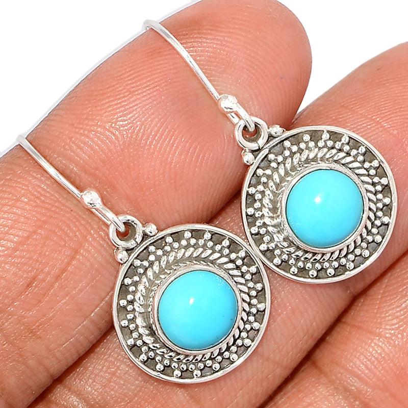 1.2" Fine Filigree - Natural Kingman Turquoise Earrings - NKTE63