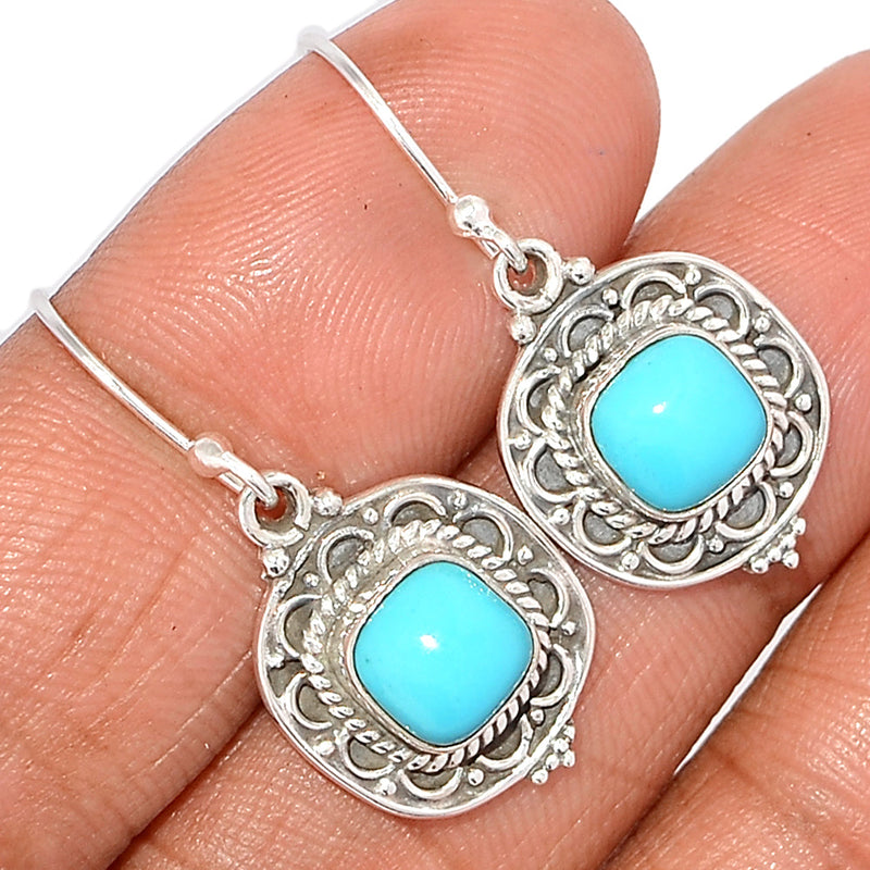 1.3" Fine Filigree - Natural Kingman Turquoise Earrings - NKTE69