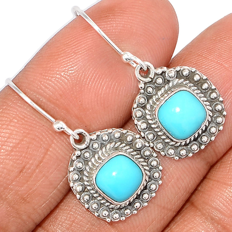 1.2" Fine Filigree - Natural Kingman Turquoise Earrings - NKTE73