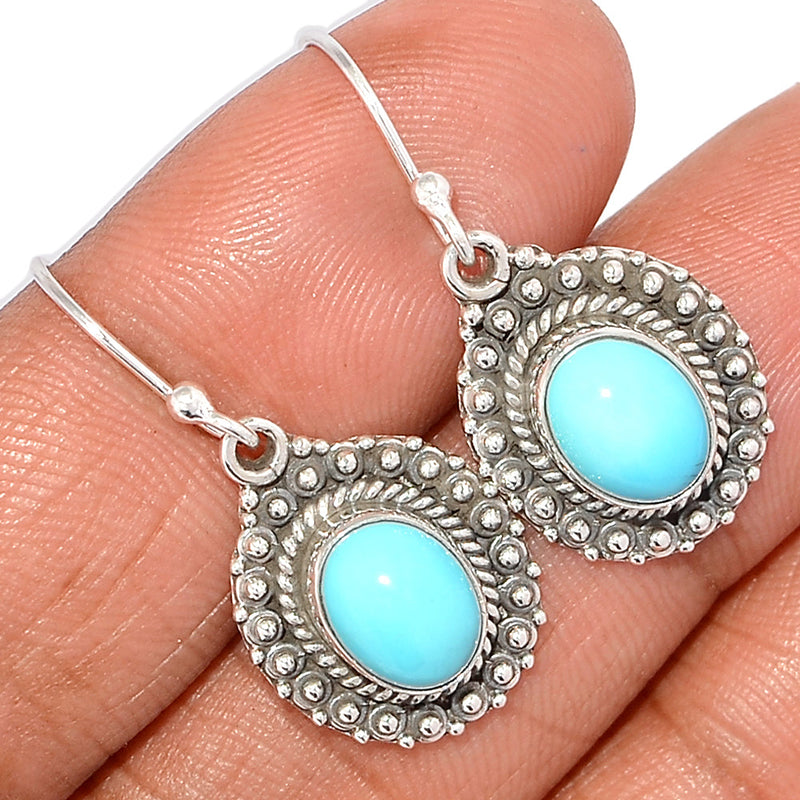 1.2" Fine Filigree - Natural Kingman Turquoise Earrings - NKTE84