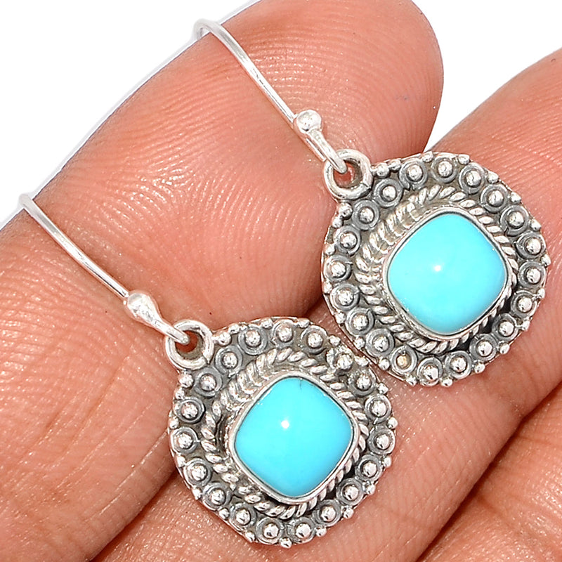 1.2" Fine Filigree - Natural Kingman Turquoise Earrings - NKTE85