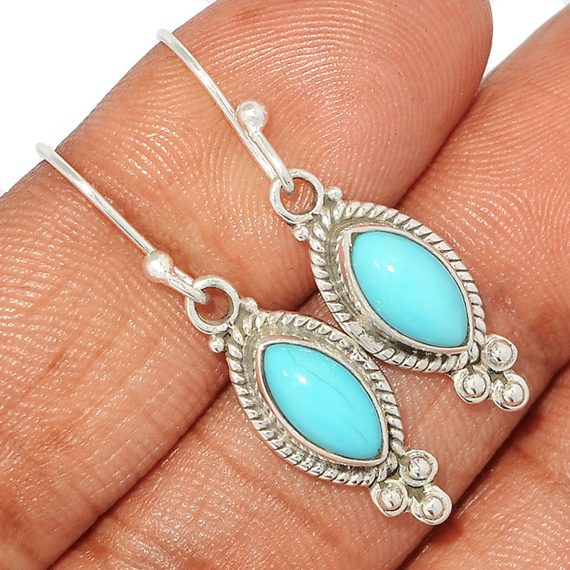 1.3" Fine Filigree - Natural Kingman Turquoise Earrings - NKTE90