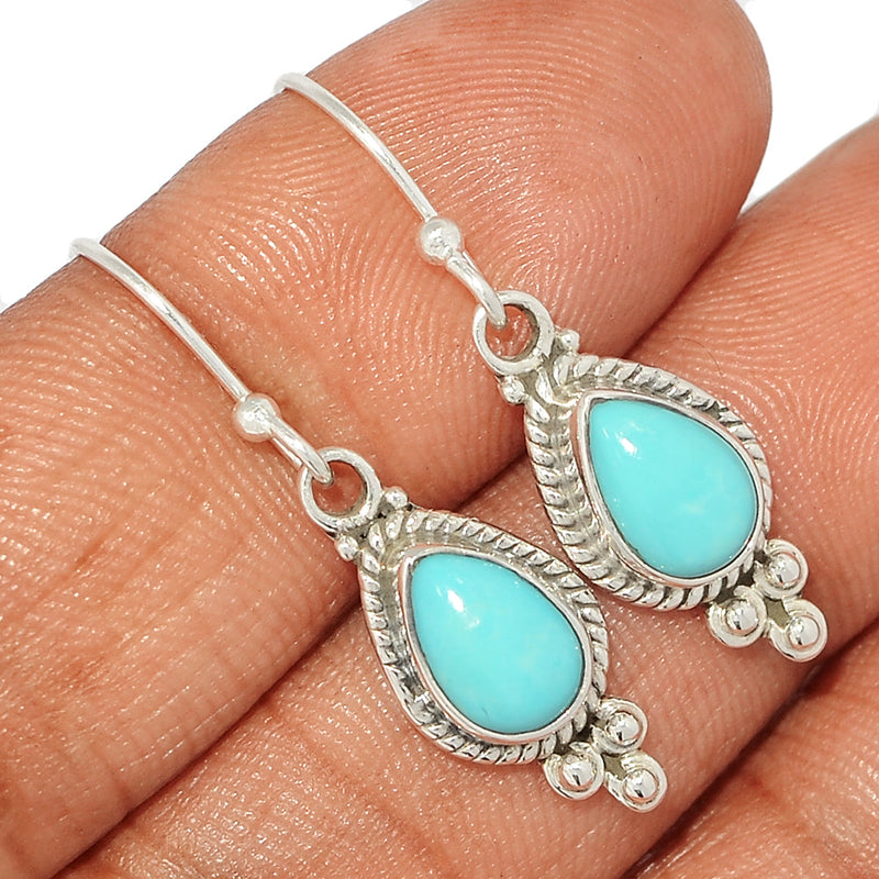 1.3" Fine Filigree - Natural Kingman Turquoise Earrings - NKTE91