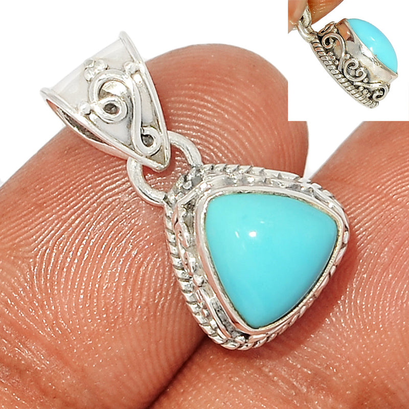 0.8" Fine Filigree - Natural Kingman Turquoise Pendants - NKTP2