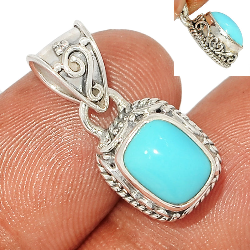 0.8" Fine Filigree - Natural Kingman Turquoise Pendants - NKTP4