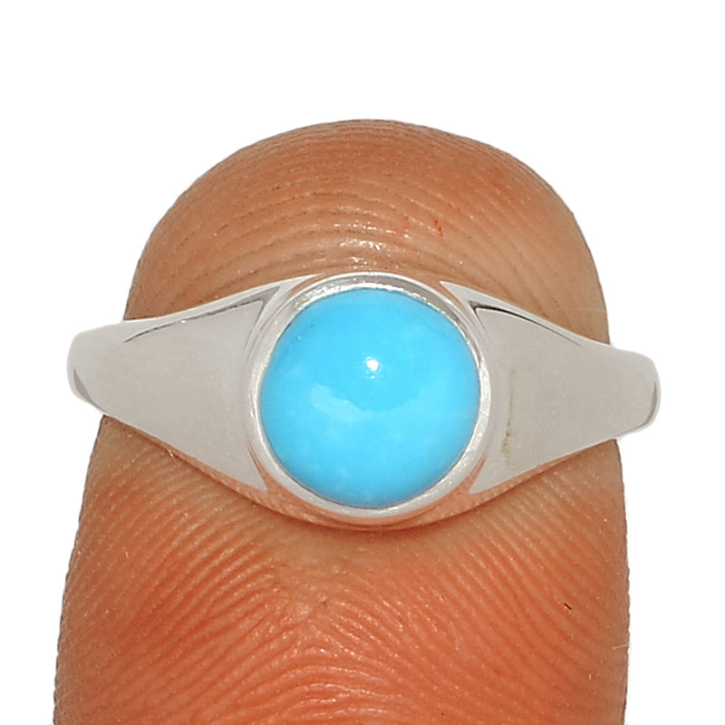 Solid - Natural Kingman Turquoise Ring - NKTR2