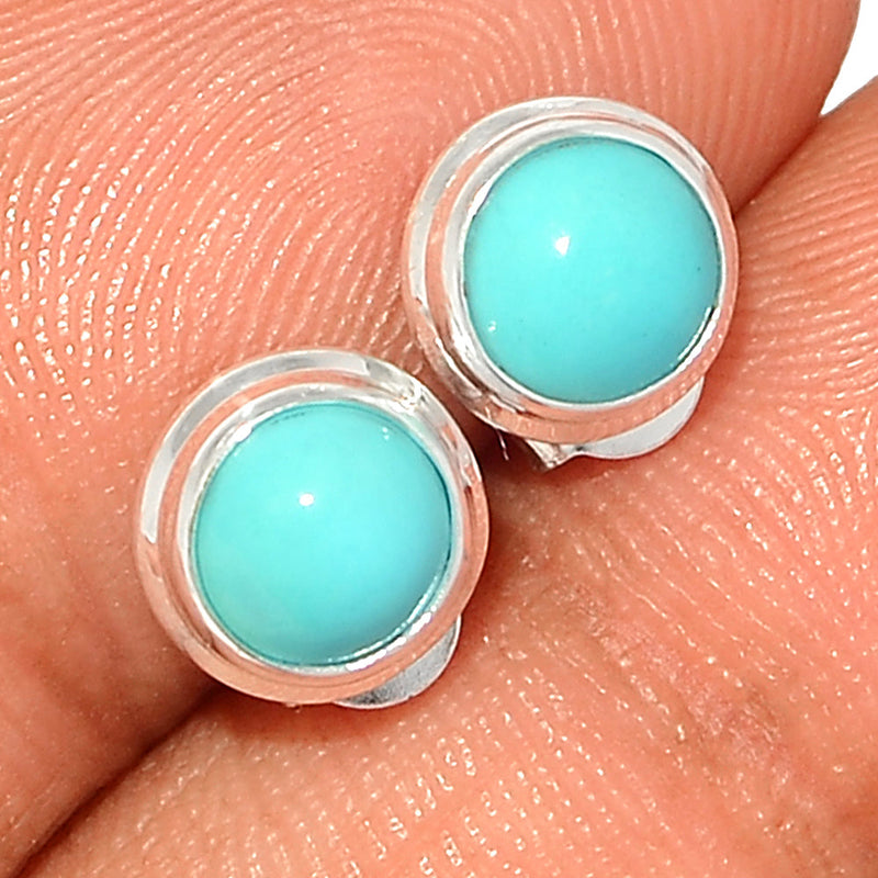 Natural Kingman Turquoise Studs - NKTS100