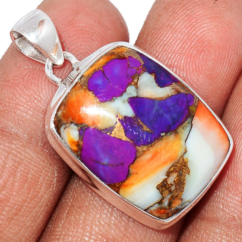 1.3" New Oyster Purple Turquoise Pendants - NOPP20