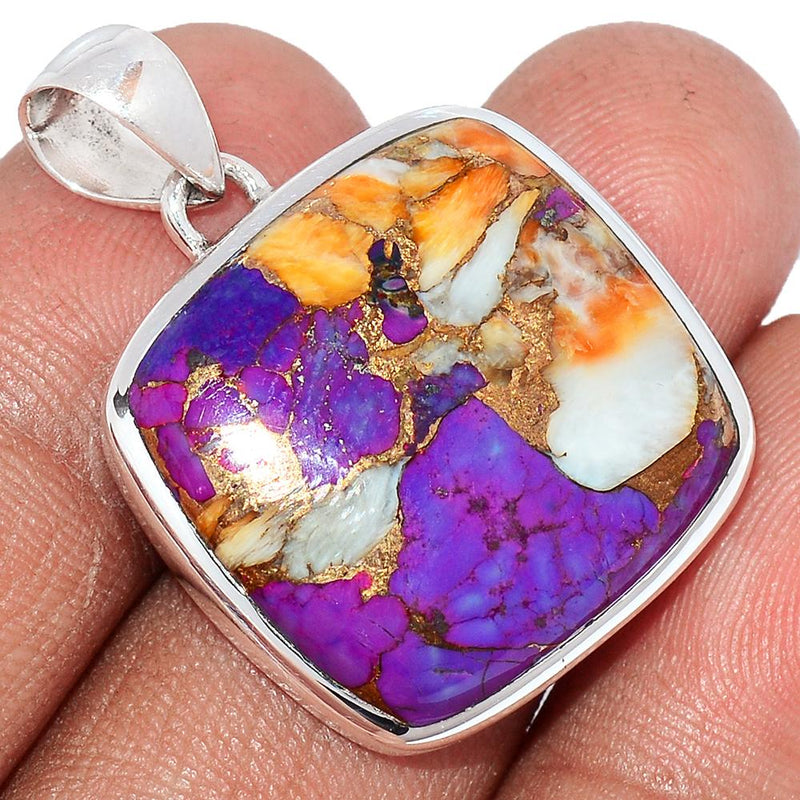 1.3" New Oyster Purple Turquoise Pendants - NOPP25