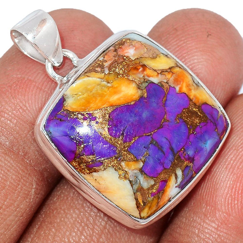 1.2" New Oyster Purple Turquoise Pendants - NOPP27