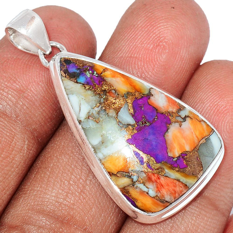 1.6" New Oyster Purple Turquoise Pendants - NOPP29