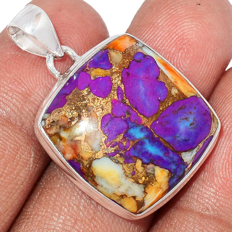1.3" New Oyster Purple Turquoise Pendants - NOPP30