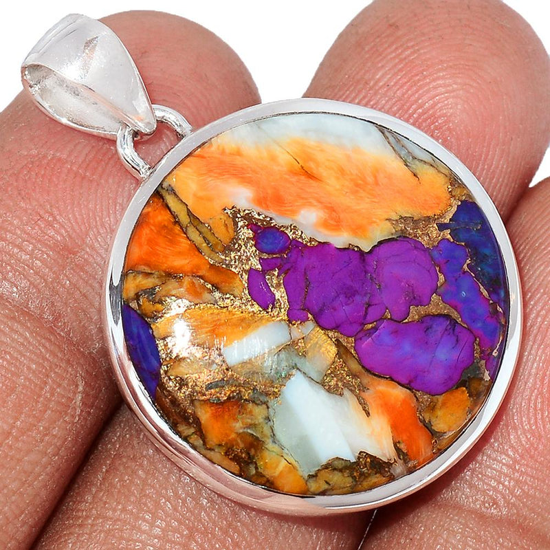 1.3" New Oyster Purple Turquoise Pendants - NOPP33