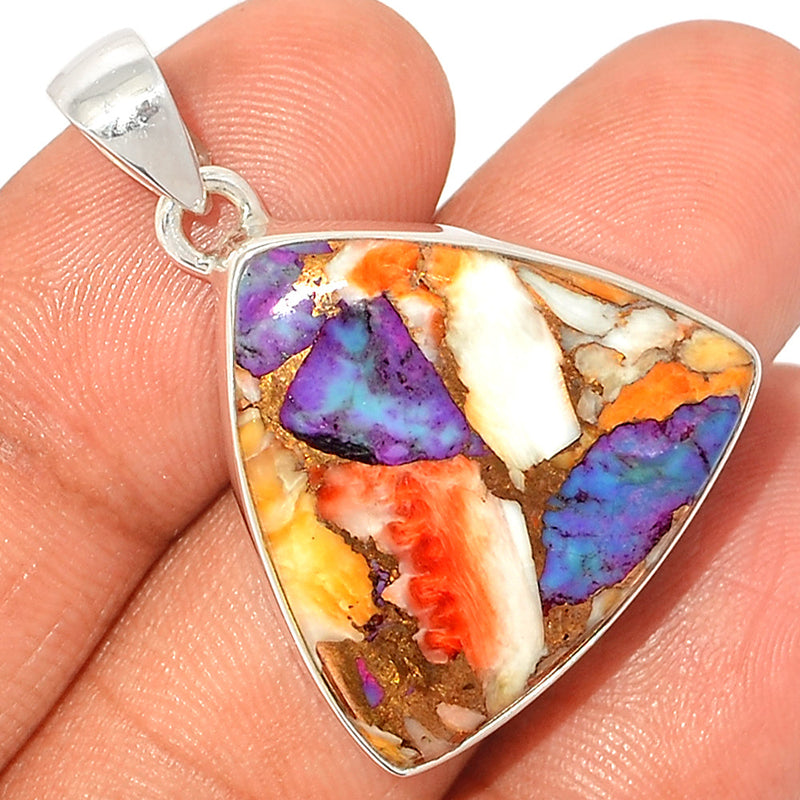 1.3" New Oyster Purple Turquoise Pendants - NOPP48