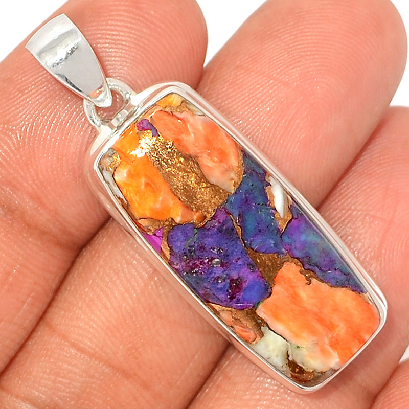 1.7" New Oyster Purple Turquoise Pendants - NOPP53