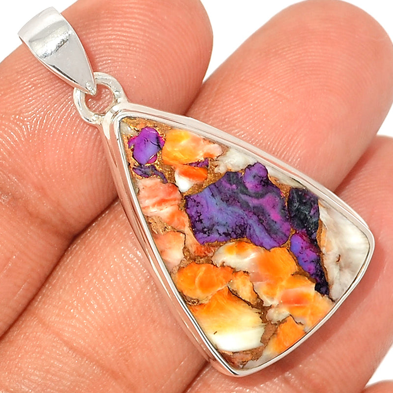 1.6" New Oyster Purple Turquoise Pendants - NOPP58