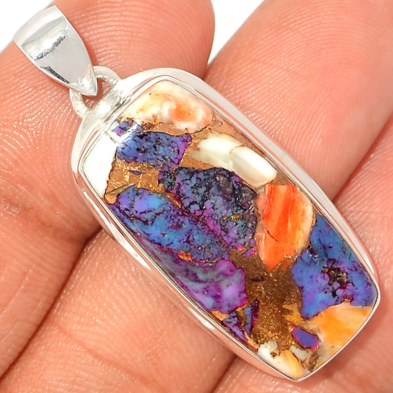 1.7" New Oyster Purple Turquoise Pendants - NOPP59