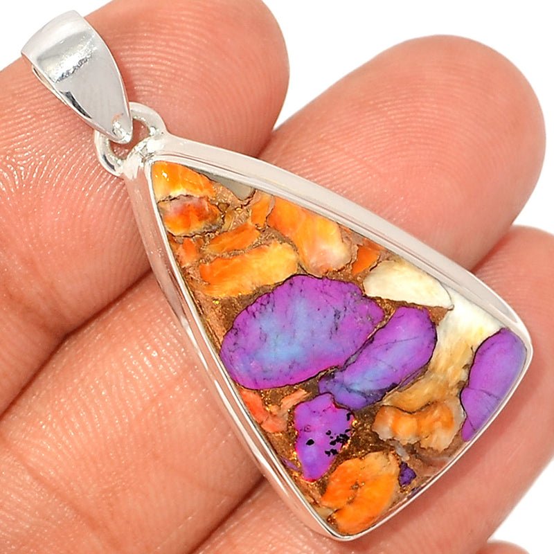 1.6" New Oyster Purple Turquoise Pendants - NOPP60
