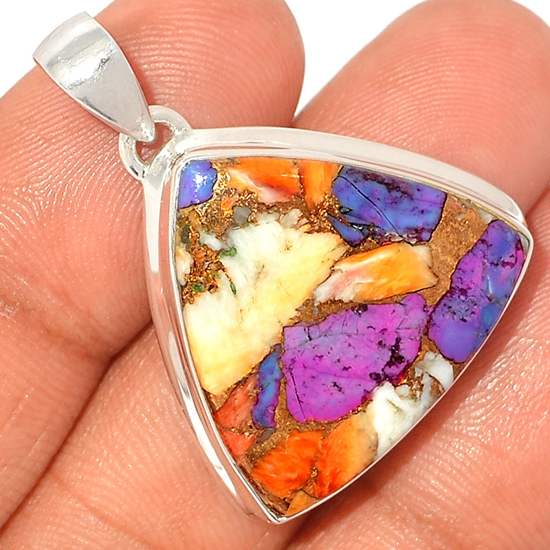 1.3" New Oyster Purple Turquoise Pendants - NOPP63