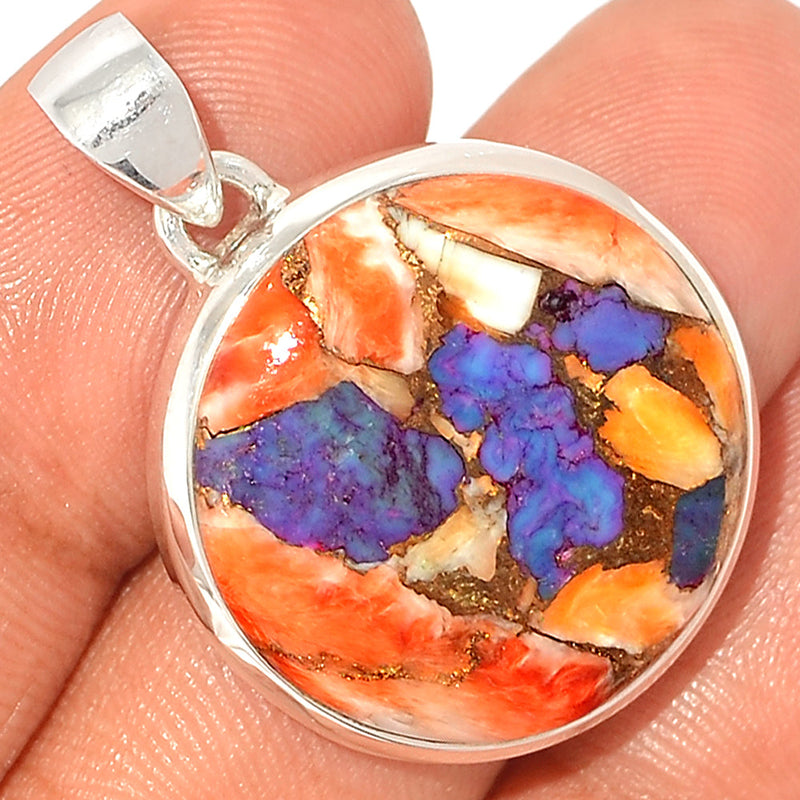 1.3" New Oyster Purple Turquoise Pendants - NOPP65