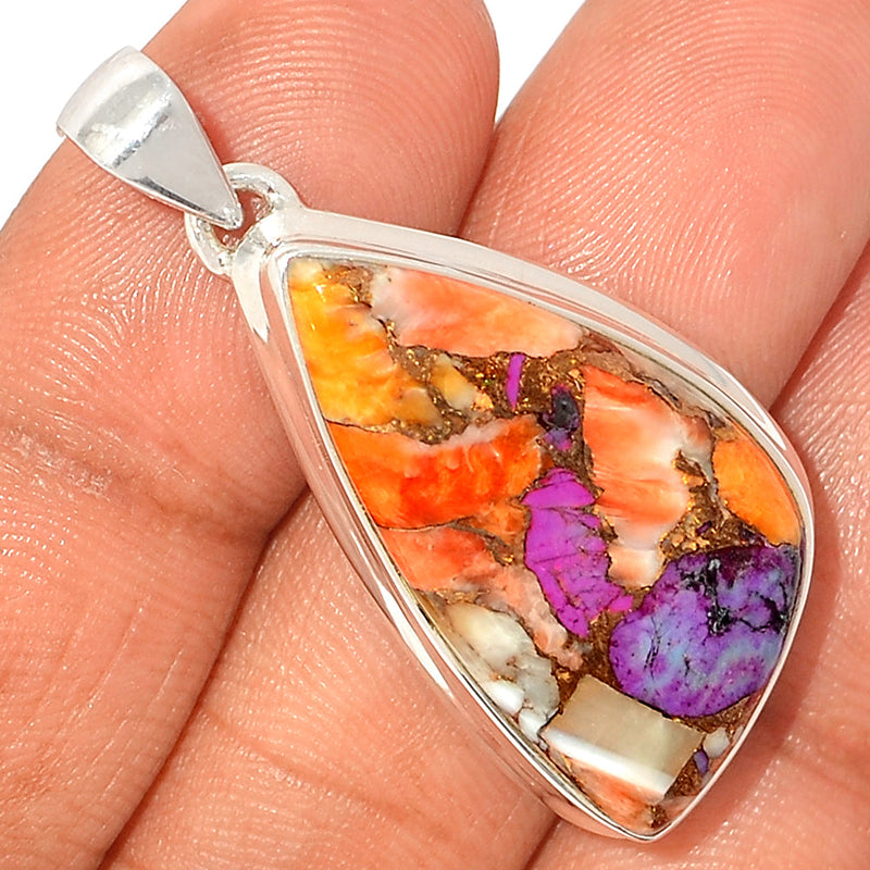 1.6" New Oyster Purple Turquoise Pendants - NOPP69