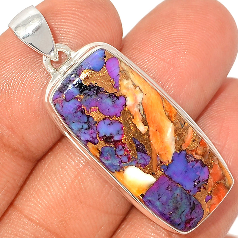 1.6" New Oyster Purple Turquoise Pendants - NOPP76