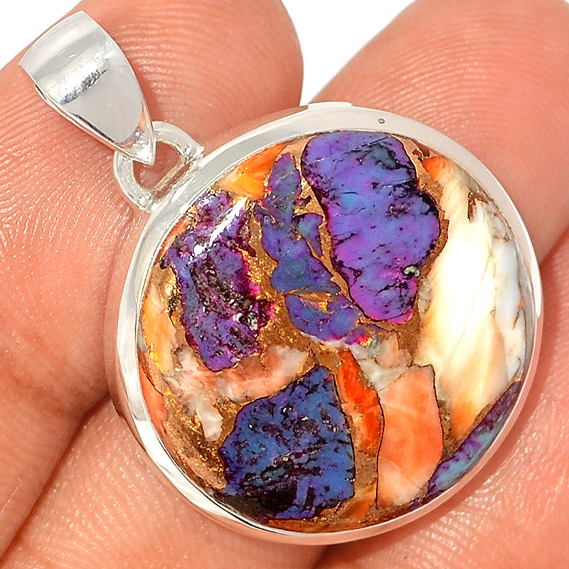 1.5" New Oyster Purple Turquoise Pendants - NOPP82