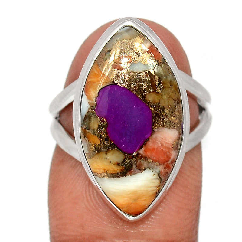 New Oyster Purple Turquoise Ring - NOPR29