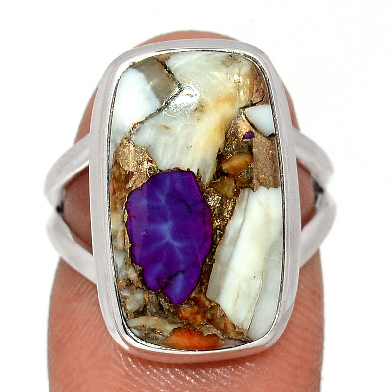 New Oyster Purple Turquoise Ring - NOPR35