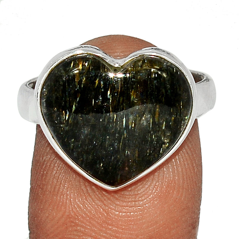 Heart - Nuummite Ring - NUMR275