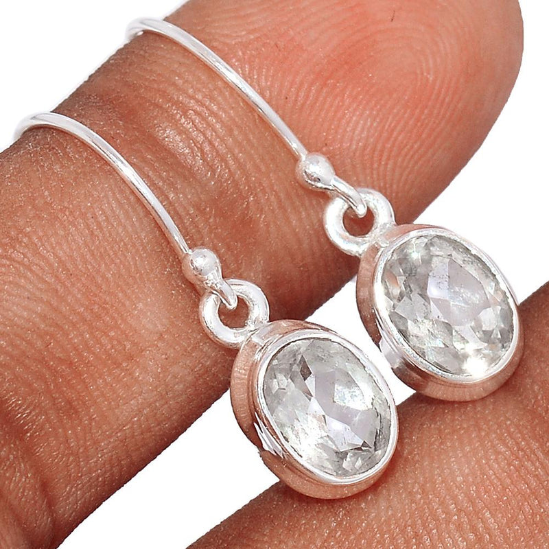 1.1" Natural White Topaz Earrings - NWTE164