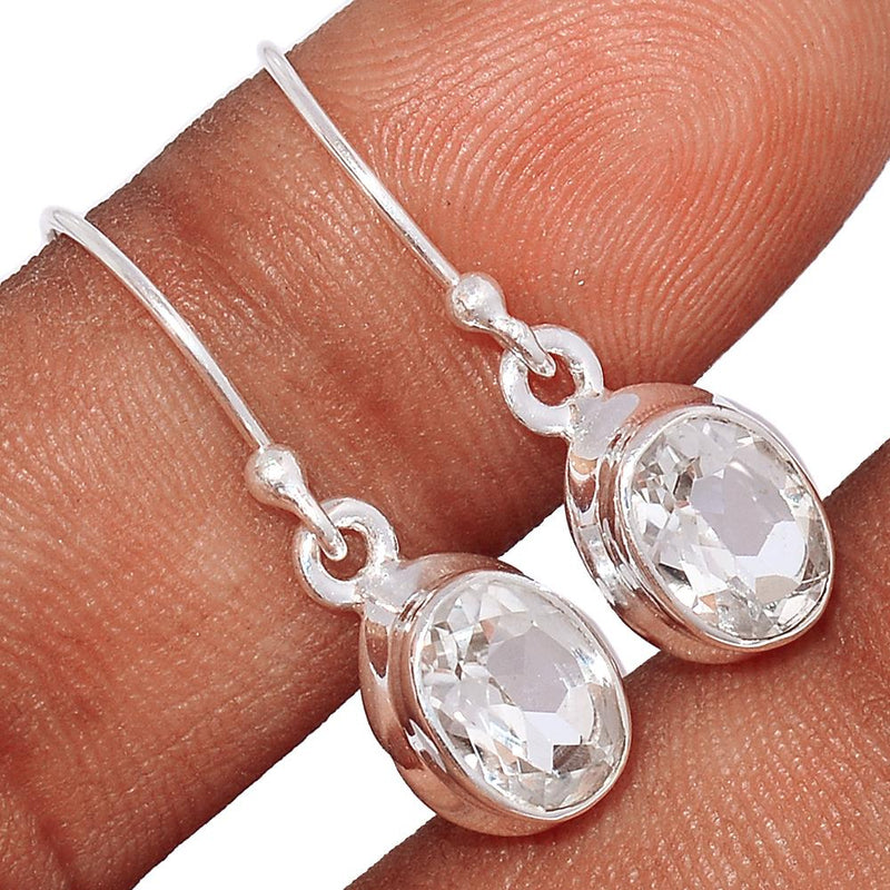 1.1" Natural White Topaz Earrings - NWTE171