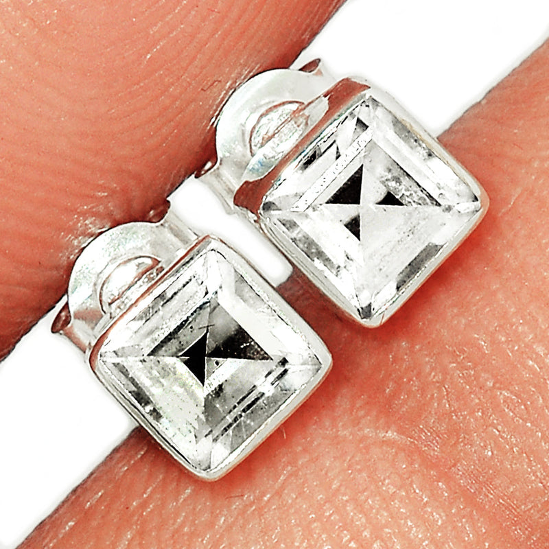 Natural White Topaz Studs - NWTS16
