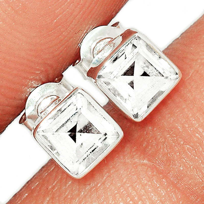 Natural White Topaz Studs - NWTS18