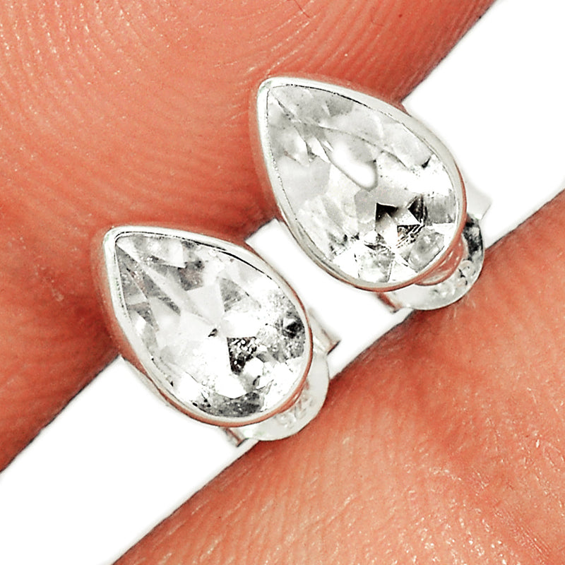 Natural White Topaz Studs - NWTS3