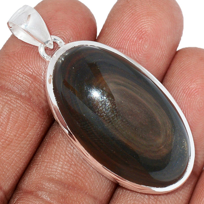 1.8" Obsidian Eye Pendants - OBEP718
