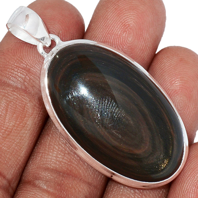 1.8" Obsidian Eye Pendants - OBEP725