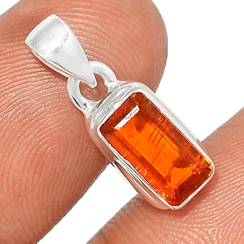 0.7" Orange Kyanite Faceted Pendants - OKFP103