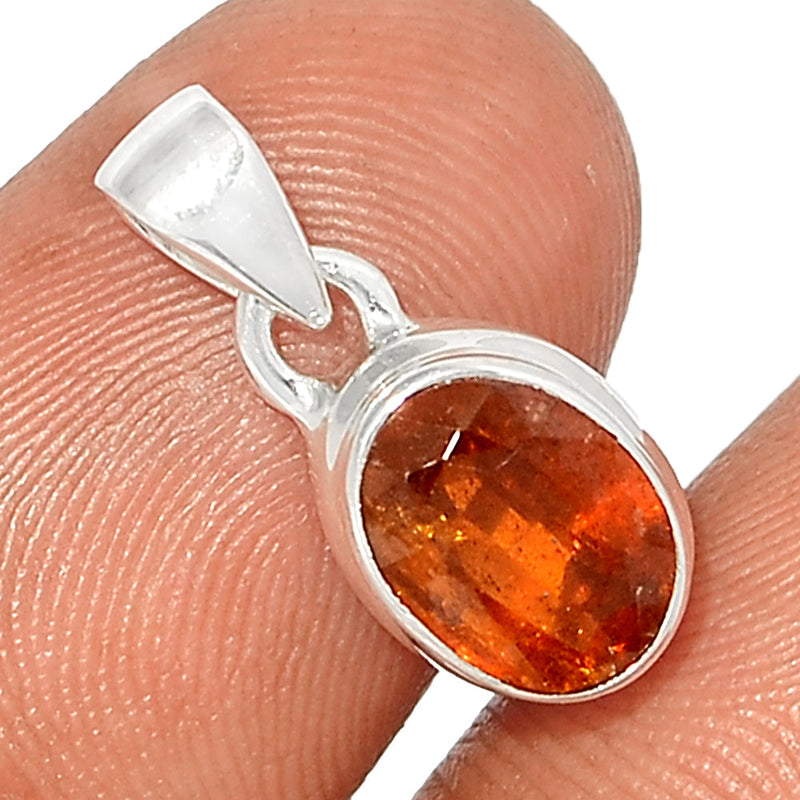 0.7" Orange Kyanite Faceted Pendants - OKFP107