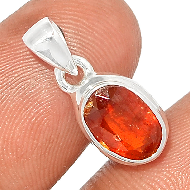 0.7" Orange Kyanite Faceted Pendants - OKFP108