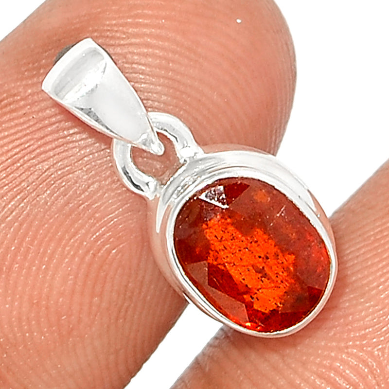 0.7" Orange Kyanite Faceted Pendants - OKFP116