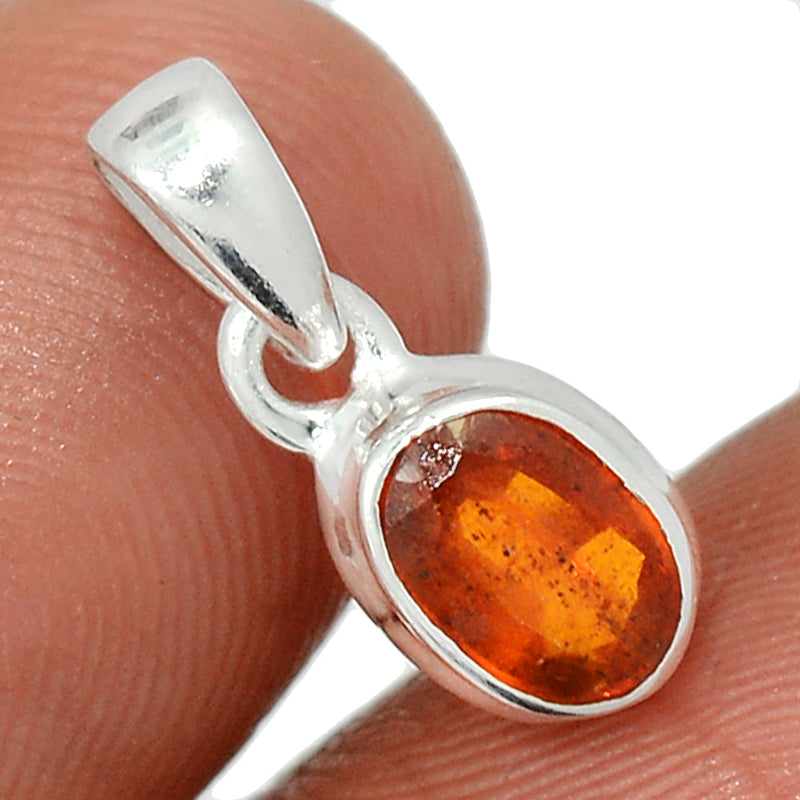 0.6" Orange Kyanite Faceted Pendants - OKFP185